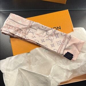 Louis Vuitton Blush Silk Monogram Scarf